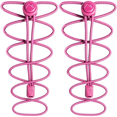 Afbeelding van CampTeck U6603 veters met snelsluiting, elastische snelsluitsysteem, roze, 1 paar