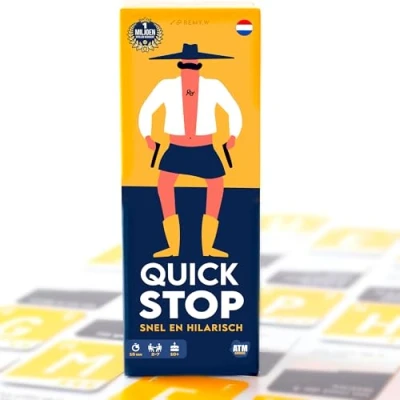 Afbeelding van QUICKSTOP Het Ultieme Kaartspel voor Snelle Denkers &amp; Lachen Familie Partyspel Vanaf 10 Jaar 27 Spelers 30 min Compact Reisspel Elke Gelegenheid