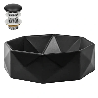 Afbeelding van Wastafel rond Ø 42x13,5 cm wit keramiek ML Design