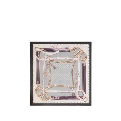 Afbeelding van LIU JO Striped TAPE Sjaal, Dames, Maat: One Size, Nero