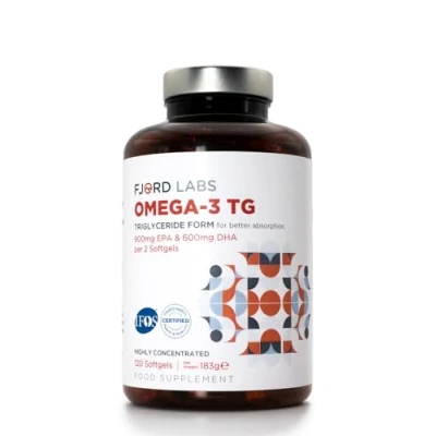 Afbeelding van Omega 3 TG Triglyceridevorm IFOS gecertificeerd 900mg EPA &amp; 600mg DHA per 2 capsules 120