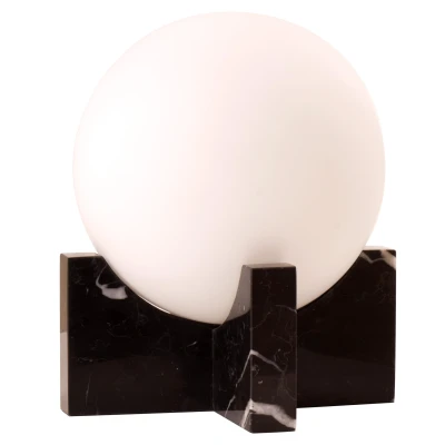 Afbeelding van Hito tafel/wandlamp marmer Black/White