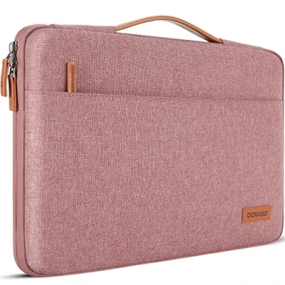 Afbeelding van DOMISO 14 inch Waterdichte Laptophoes Laptoptas Notebooktas Computer Aktetas Draagtas voor 14&quot; HP Stream 14/2017 Lenovo ThinkPad X1 Yoga/14&quot; A475 Laptop/ASUS/Acer/Microsof, Roze