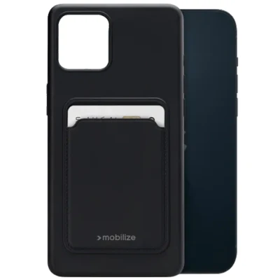 Afbeelding van Mobilize Cardcase TPU Back Cover Zwart Apple iPhone 15 Plus