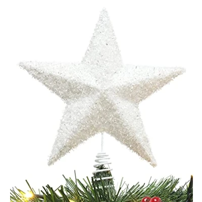 Afbeelding van Christmas Concepts® 11&#039;&#039; Sprankelend Boom Top Ster Luxe Kerstversiering (Wit)
