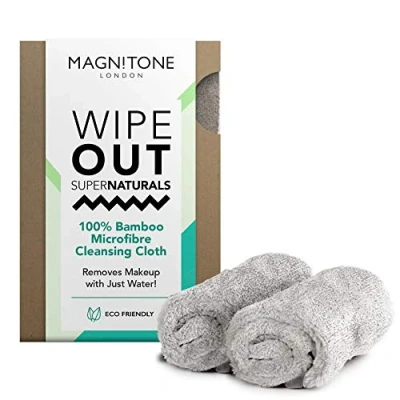 Afbeelding van Magnitone Wipeout Supernatural Bamboo 100% bamboe reinigingsdoek 40cm x 17cm 2 pack grijs