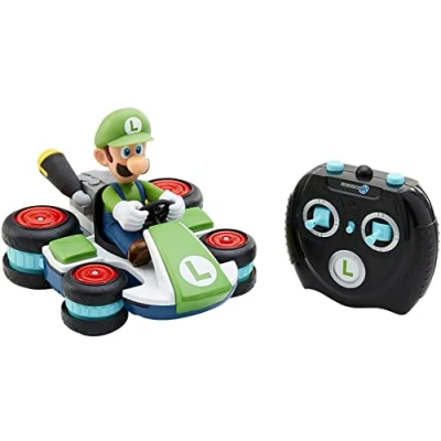 Afbeelding van Nintendo Super Mario Kart Luigi Rc Raceauto, 2,4 Ghz, Met Volledig Functionele Besturing Voor Bochten Van 360 Graden, Meerkleurig