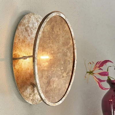 Afbeelding van LOBERON Wandlamp Crix antiekgoudkleurig