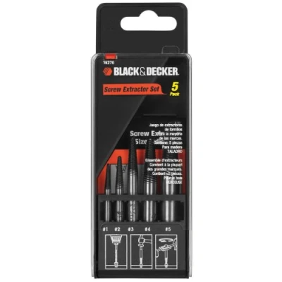 Afbeelding van BLACK+DECKER 16270 Schroef Afzuigkap Set, 5 Delig