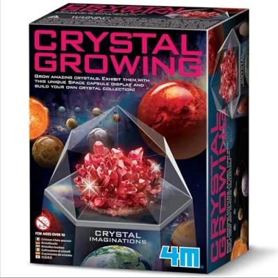 Afbeelding van 4M Science in action: CRYSTAL GROWING RUIMTE / Rood 9cm, met gedetailleerde instructies, doos 11,5x6,3x15m, 10+