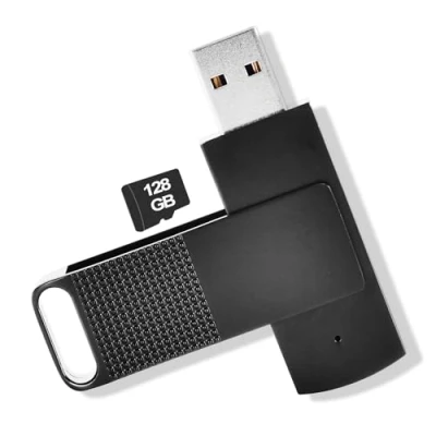 Afbeelding van 128 GB USB dicteerapparaat, digitaal, 3072 kbps opnameapparaat, voicerecorder met spraakherkenning en one touch opname, audio, professioneel voor lezingen, vergaderingen, interviews