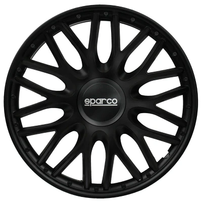 Afbeelding van Sparco 4 Delige Wieldoppenset Roma 16 inch zwart