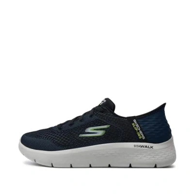 Afbeelding van Skechers Performance GO WALK FLEX LACE UP Sportieve wandelschoenen navy/lime, Heren, Maat: 41, Navy/lime Textiel