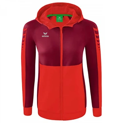 Afbeelding van Six Wings trainingsjack met capuchon dames rood/bordeaux / 40