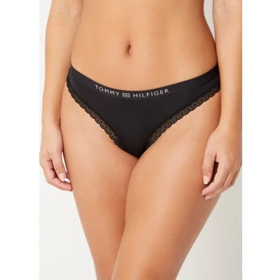 Afbeelding van Tommy Hilfiger Thong String, Dames, Maat: Small, Black