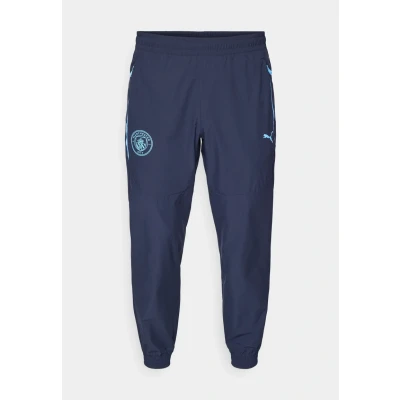 Afbeelding van Manchester city fc mcfc pumatech woven pants in de kleur marine.