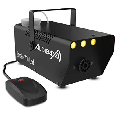 Afbeelding van Audibax Smoke rookmachine met 700 leds, vuureffect, afstandsbediening, vermogen W, capaciteit 250 ml, rook per minuut van 100 m3, verwarming in 4 minuten