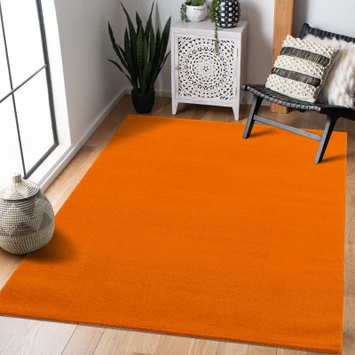 Afbeelding van Uni Effen Laagpolig Vloerkleed Modern Oranje 200x290 cm