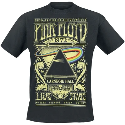 Afbeelding van Pink Floyd The Dark Side Of Moon Live On Stage 1972 T shirt zwart L Heren