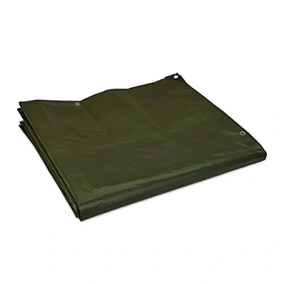 Afbeelding van Relaxdays afdekzeil 200g/m² waterdicht zeil dekzeil met ringen beschermhoes tuin 6 m x 8