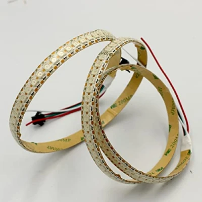 Afbeelding van Boarda 5V WS2812B Individueel adresseerbare ledstrip, 1 m, 144 dioders RGB 5050SMD, programmeerbaar, witte printplaat, droomkleur, doe het zelf ledstrip