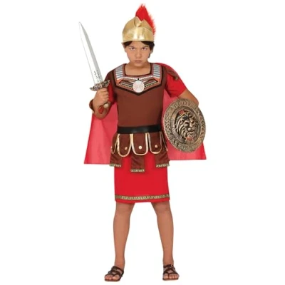 Afbeelding van Guirca Strijder (Oudheid) Kostuum Centurion Uit Het Romeinse Rijk Jongen Rood, Bruin 3 4 jaar Carnavalskleding Verkleedkleding