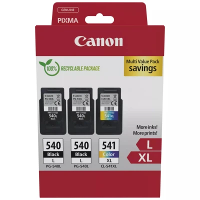 Afbeelding van Canon PG 540L + PG540L CL 541XL multipack Inktcartridge Zwart 3 kleuren