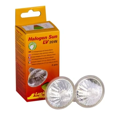 Afbeelding van Lucky Reptile Halogen Sun LV Warmtestraler 20W zonlichtlamp voor G5.3 steekfitting speciale reflectorvorm lamp met goede licht en warmteopbrengst in de lichtfocus verlichting reptielen