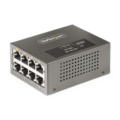 Afbeelding van StarTech.com 4 Port Multi Gigabit PoE++ Injector, 5/2.5G Ethernet (NBASE T), PoE/PoE+/PoE++ (802.3af