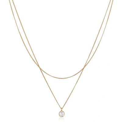 Afbeelding van Elli Layer LOOK Classic Ketting goldcoloured, Dames, Maat: 40, Gold coloured
