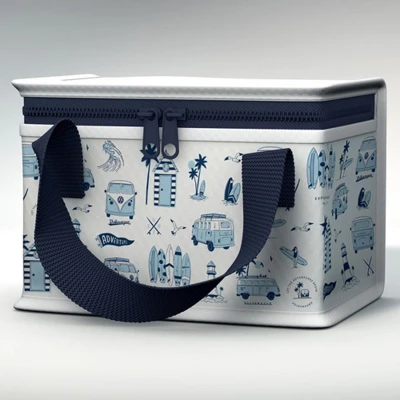 Afbeelding van Koeltas Lunchtas VW T1 Volkswagen Busje Explore More RPET Duurzaam 16x20x13cm