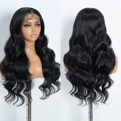 Afbeelding van Style Icon Pruik Lace Front Pruiken 66 cm 13 x 4 Frontal Zwart Lange Golvende Synthetische Voor Vrouwen Diep Deel Hittebestendige Vezel Kant