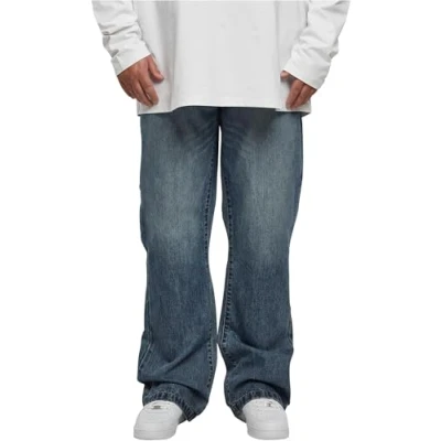 Afbeelding van Urban Classics Herenbroek Flared Jeans Sand Destroyed Washed 34, Zand Washed, 34
