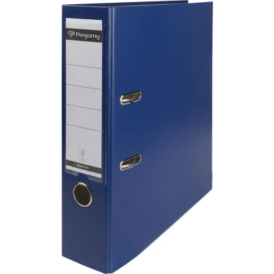 Afbeelding van Pergamy Ordner, Voor Ft A4, Uit Pp En Papier, Met Beschermrand, Rug Van 8 Cm, Donkerblauw Ordner