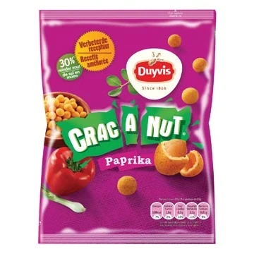 Afbeelding van Duyvis Crac a Nut Borrelnootjes Paprika 200 gram