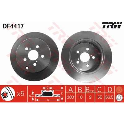 Afbeelding van Trw Remschijf DF4417