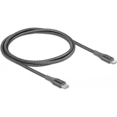 Afbeelding van Gegevens en oplaadkabel USB Type C naar Lightning voor iPhone, iPad iPod Gray 1 M MFI