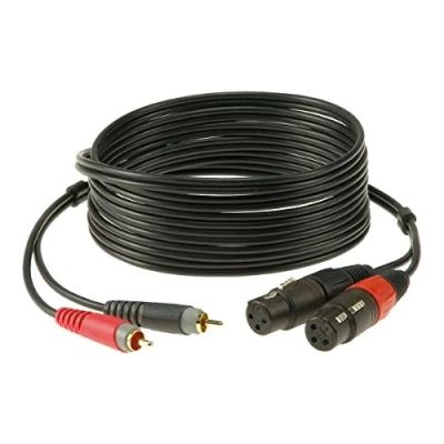 Afbeelding van Klotz AT CF0100 verloopkabel 2x RCA XLR 3p female 1 meter