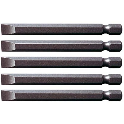 Afbeelding van KS Tools 911.7734 Gleuf bit 4 mm S2 staal Vernikkeld E 6.3 5 stuk(s)