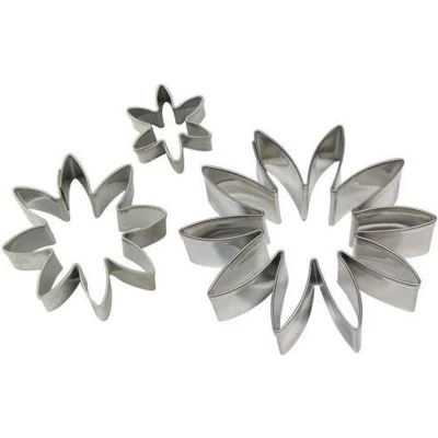 Afbeelding van PME SD255 Madeliefjessnijder van roestvrij staal, assortiment, 3 delig, zilver, x 1,2 3,7 cm