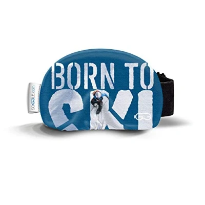 Afbeelding van SOGGLE Beschermhoes voor skibrillen, microvezel, eenheidsmaat, kleur: tekst: born to ski