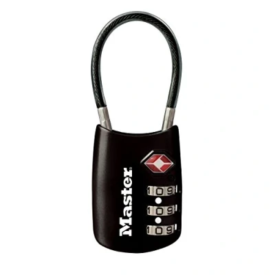 Afbeelding van Master Lock 4688D Accepted Set Your Own Combinatie TSA Goedgekeurd Bagageslot, Zwart, 1 Pack