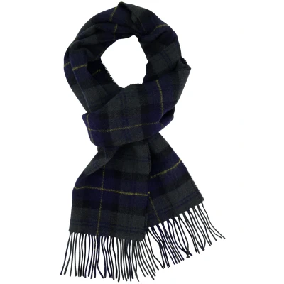 Afbeelding van Barbour Sjaal Tartan Lamswol Klassiek Donkergroen Heren Suitable Herenkleding