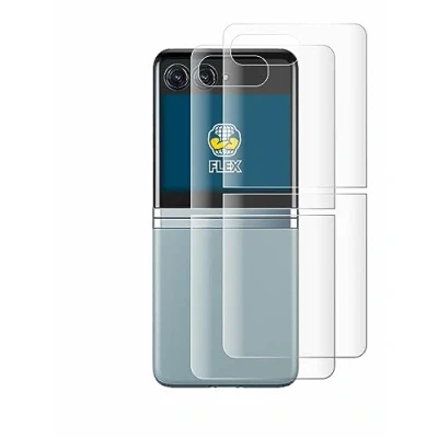 Afbeelding van BROTECT Full Cover Screen Protector voor Motorola Razr 40 Ultra (Achterkant) (2 Stuks) Schermbeschermer, 3D Curved