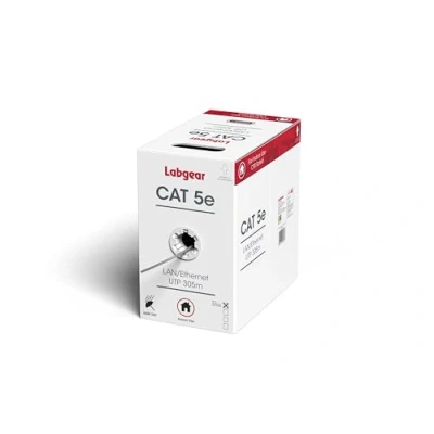 Afbeelding van Labgear Cat 5e Ethernet kabel 305m, 100% puur koper, interne internetkabel, 23AWG UTP High Speed LAN netwerkkabel, frequentie 100 MHz en 350 MHz, 4 gedraaide paren
