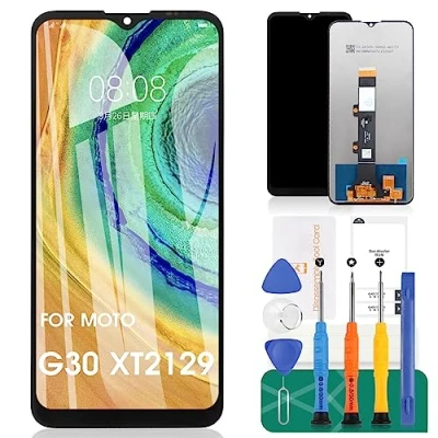 Afbeelding van SRJTEK Compatibel voor Motorola Moto G30 Lcd scherm PAML0000IN Vervangende Onderdelen XT2129 2 Touchscreen Sensor Digitizer Assmebly (Zwart Geen Frame)