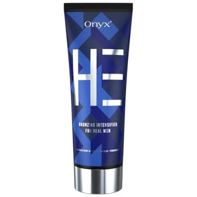Afbeelding van Onyx Tanning Lotion met Bronzer en Versneller He voor Echte Mannen Dubbel Extra Teint Versterker