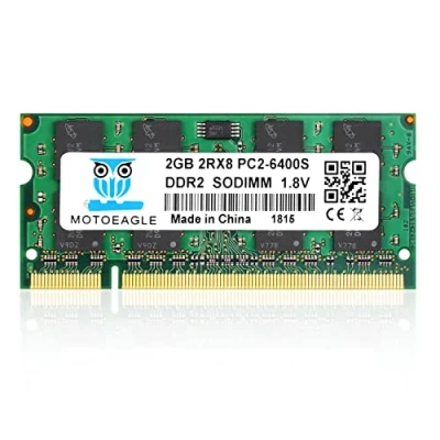 Afbeelding van 2GB DDR2 800MHz PC2 6400 6400S SODIMM 200 pin 1,8V CL6 niet ECC ongebufferd notitieboek werkgeheugen