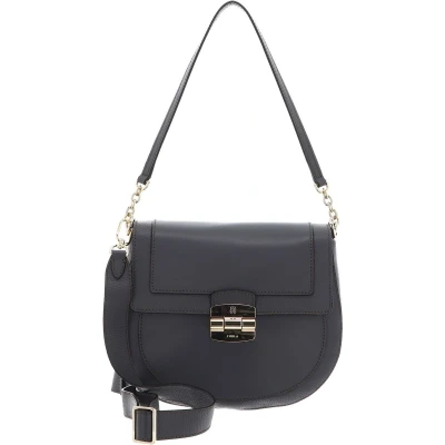 Afbeelding van FURLA Leren Schoudertas Avondtas Club 2 Crossbody Soil Grijs