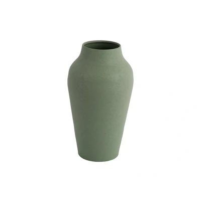 Afbeelding van Present Time Vaas Boaz Cone Wide Groen Ø18cm Scandinavisch
